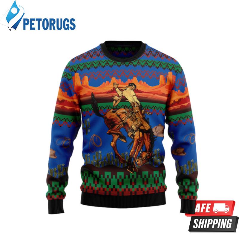Cowboy-Desert-Ugly-Christmas-Sweaters