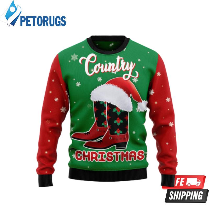 Cowgirl-Country-Christmas-Ugly-Christmas-Sweaters