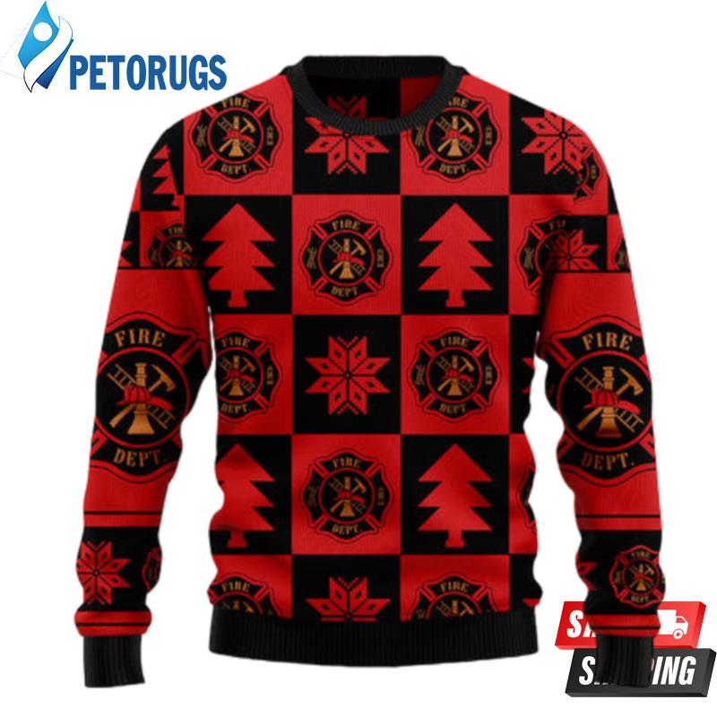 Firefighter-Christmas-Pattern-Ugly-Christmas-Sweaters-1