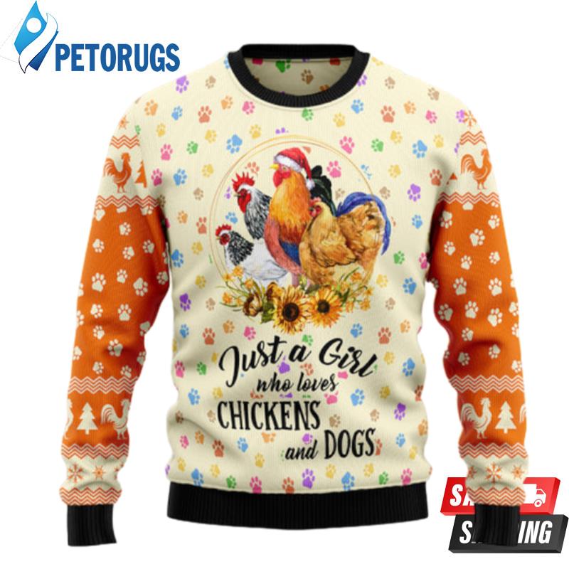 Just-A-Girl-Who-Loves-Chickens-And-Dogs-Ugly-Christmas-Sweaters-1