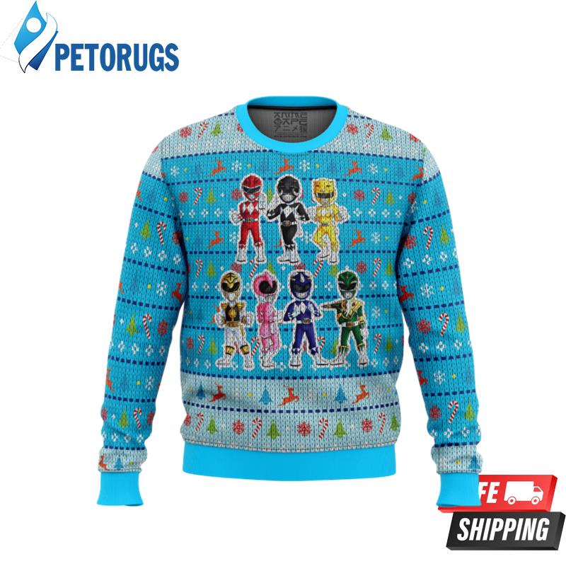Mighty-Morphin-Chibis-Power-Rangers-Ugly-Christmas-Sweaters
