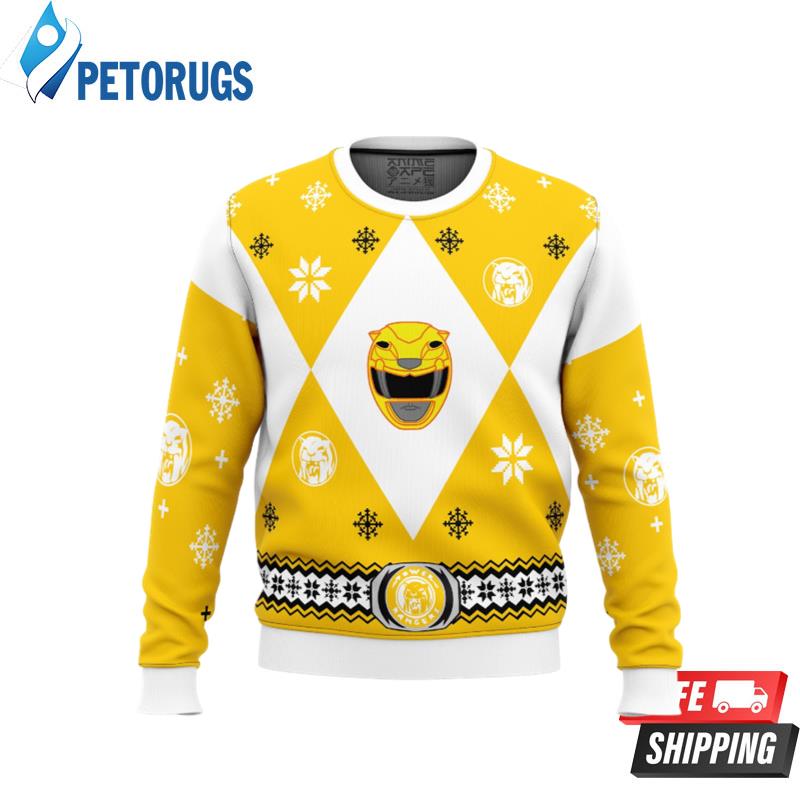 Mighty-Morphin-Power-Rangers-Yellow-Ugly-Christmas-Sweaters