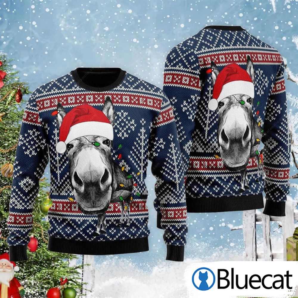 Cute Ugly Christmas Sweater Donkey Ugly Christmas Sweater