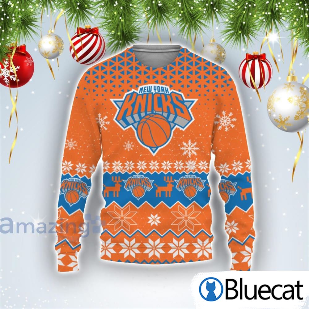 New York Knicks Sports Football American Ugly Christmas Sweater