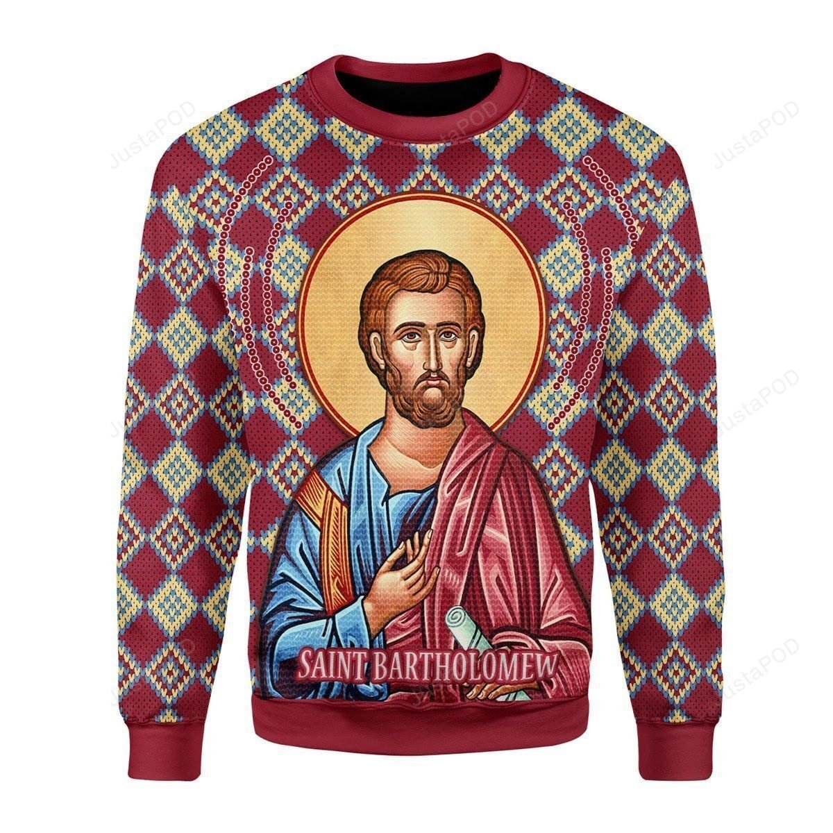 Bartholomew-The-Apostle-Christmas-Ugly-Sweater_76154203