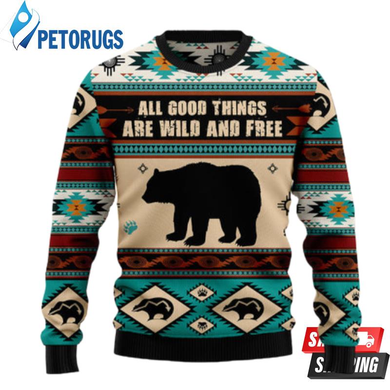 Bear-Wild-And-Free-Ugly-Christmas-Sweaters-1