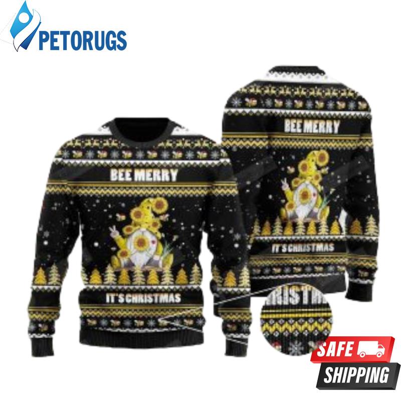 Bee-Merry-It-8217-S-Christmas-Gnome-For-Unisex-Ugly-Christmas-Sweaters