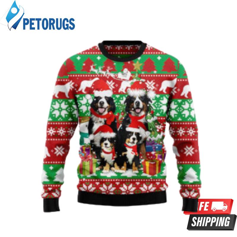 Bernese-Mountain-Dog-Family-Dog-Lover-Ugly-Christmas-Sweaters