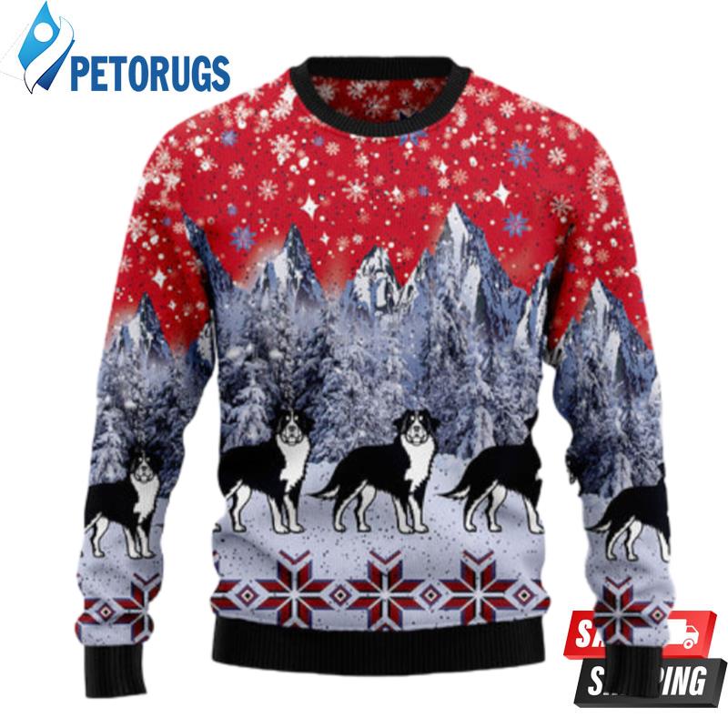 Bernese-Mountain-Dog-Snow-Ugly-Christmas-Sweaters