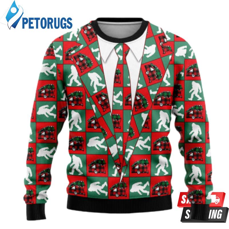 Bigfoot-Camping-Christmas-Ugly-Christmas-Sweaters