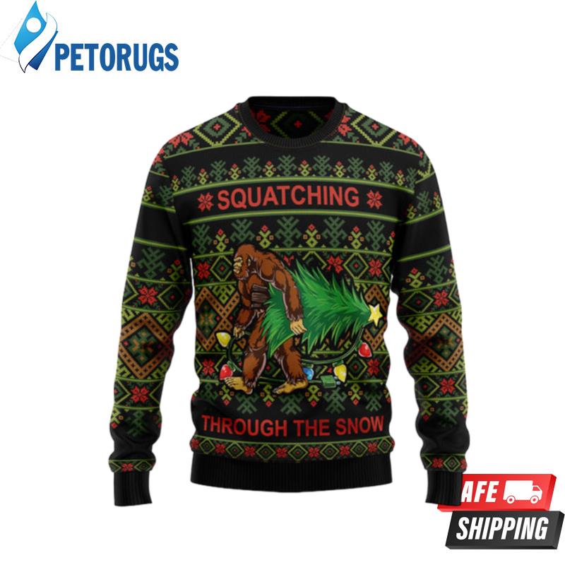 Bigfoot-Snow-Ugly-Christmas-Sweaters