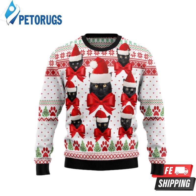 Black-Cat-Ball-Ugly-Christmas-Sweaters