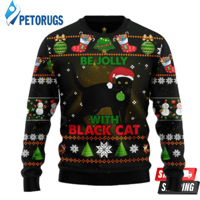 Black-Cat-Be-Jolly-Ugly-Christmas-Sweaters-2