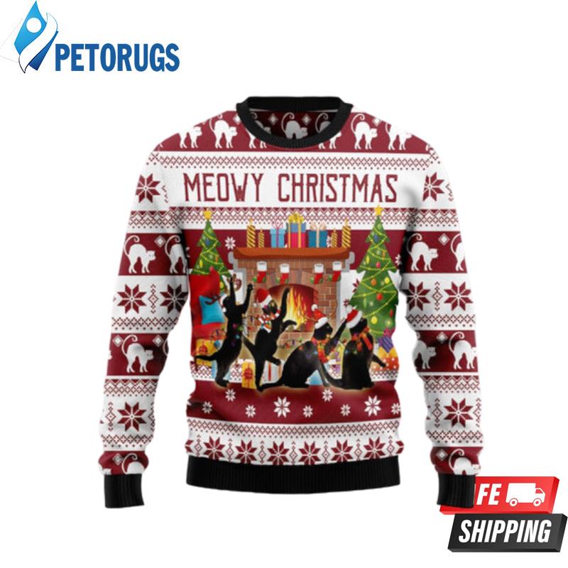 Black-Cat-Christmas-Dancing-Ugly-Christmas-Sweaters
