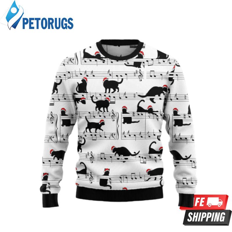 Black-Cat-Christmas-Music-Notes-Ugly-Christmas-Sweaters