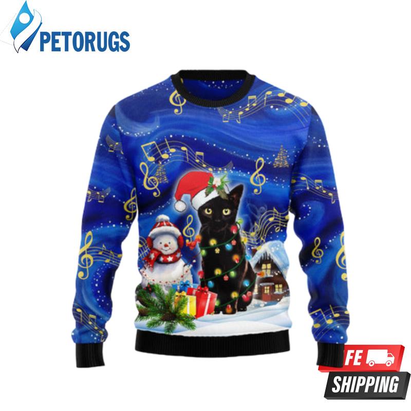 Black-Cat-Christmas-Night-Ugly-Christmas-Sweaters