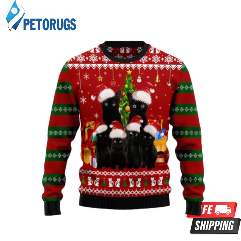 Black-Cat-Family-Christmas-Ugly-Christmas-Sweaters