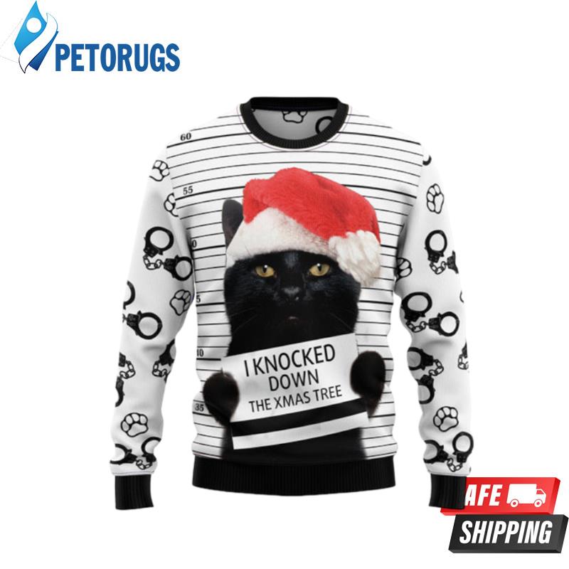 Black-Cat-Knocked-Down-Xmas-Tree-Ugly-Christmas-Sweaters