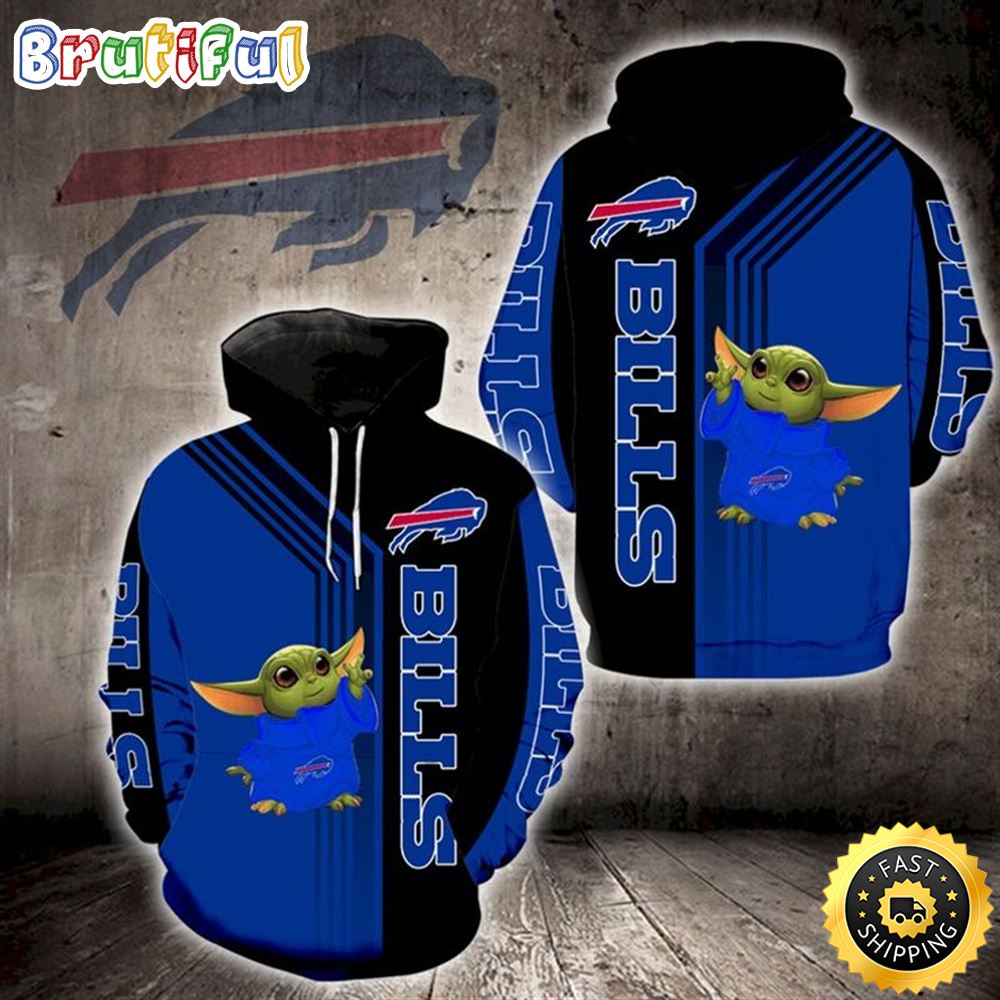 Buffalo Bills Baby Yoda Full Print 3d Hoodie All Over Print -