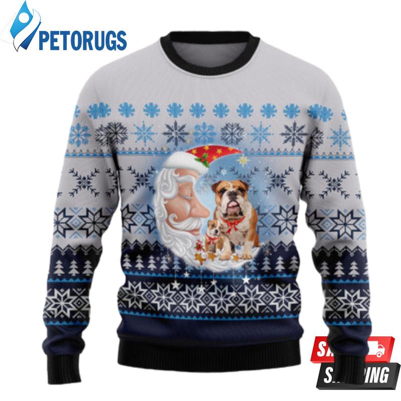 Bulldog-Love-Santa-Moon-Ugly-Christmas-Sweaters