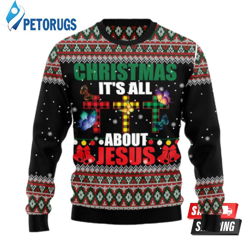 Butterfly-All-About-Jesus-Ugly-Christmas-Sweaters-1