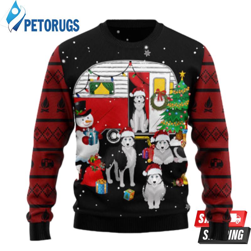 Camping-Car-And-Siberian-Husky-Ugly-Christmas-Sweaters-1