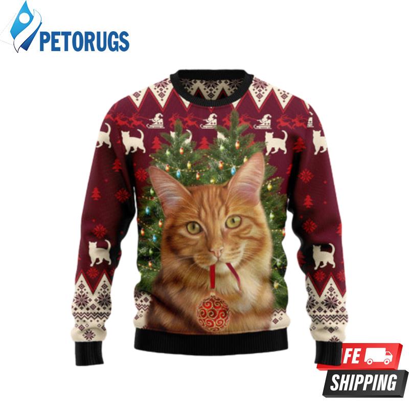 Cat-Decor-Pine-Ugly-Christmas-Sweaters