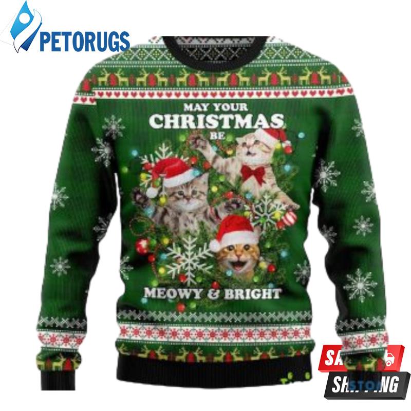 Cat-Meowy-Bright-Ugly-Christmas-Sweaters