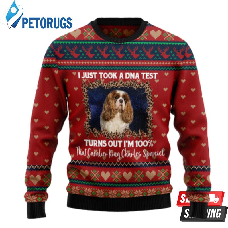 Cavalier-King-Charles-Spaniel-Dna-Ugly-Christmas-Sweaters