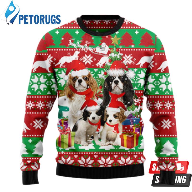 Cavalier-King-Charles-Spaniel-Family-Ugly-Christmas-Sweaters-1