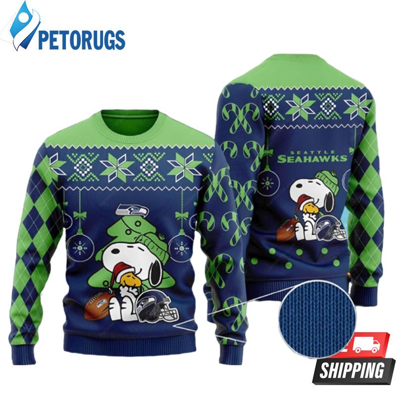 Charlie-Brown-Snoopy-Seattle-Seahawks-Ugly-Christmas-Sweaters