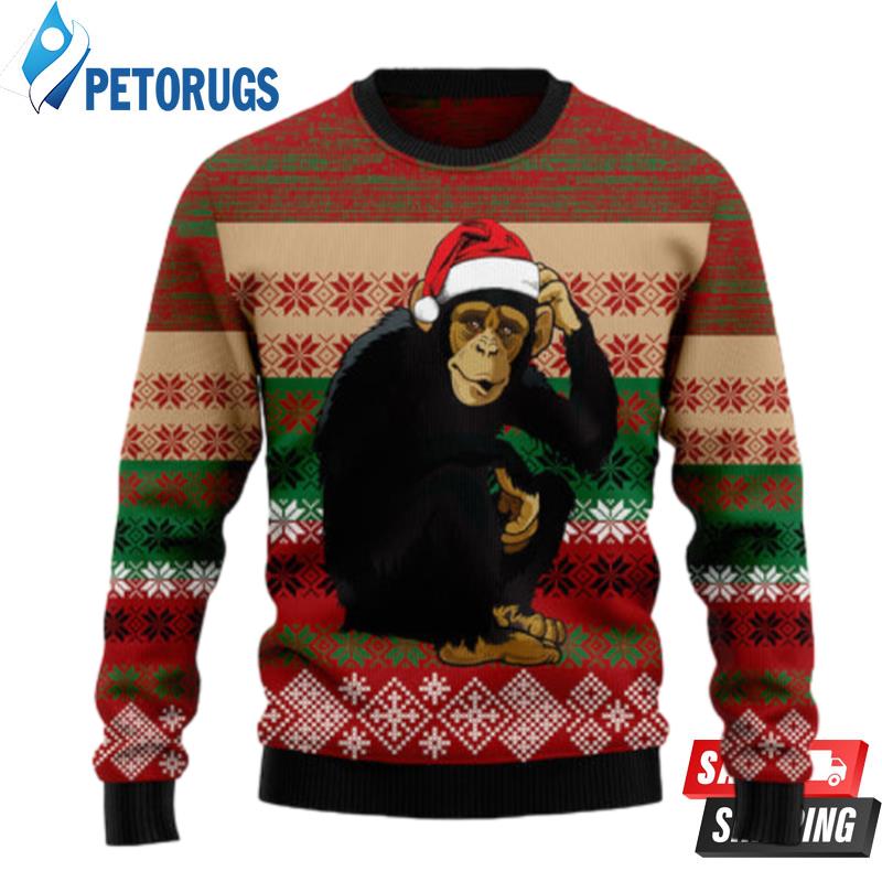 Chimpanzee-Christmas-Ugly-Christmas-Sweaters-1