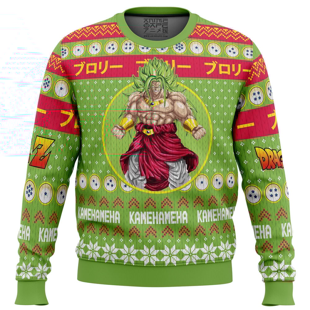 Christmas-Broly-Dragon-Ball-Z-Green-Ugly-Christmas-Sweater-1