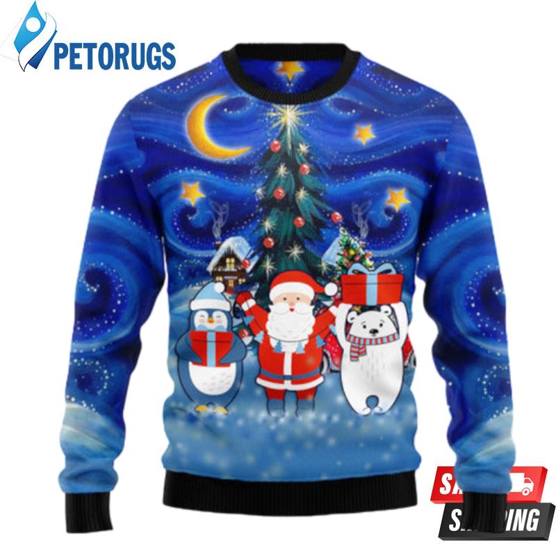 Christmas-Card-Polar-Bear-Santa-Penguin-Ugly-Christmas-Sweaters-1