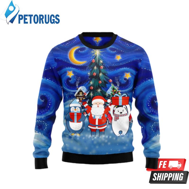 Christmas-Card-Polar-Bear-Santa-Penguin-Ugly-Christmas-Sweaters
