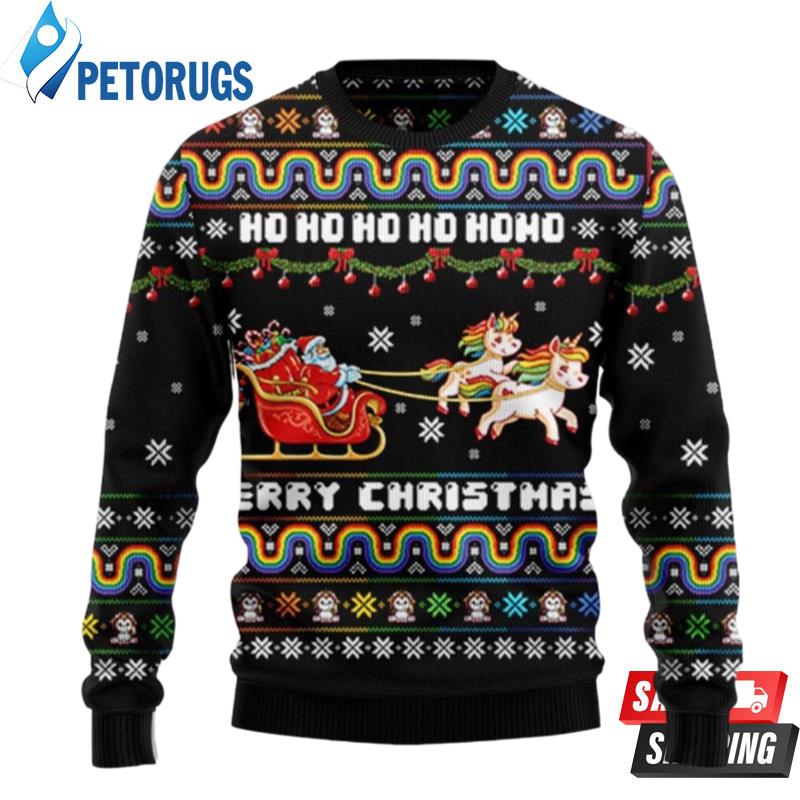 Christmas-Hohoho-Santa-Claus-Ride-Unicorns-Ugly-Christmas-Sweaters