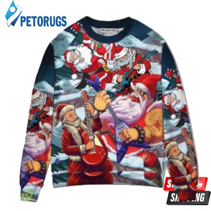 Christmas-Santa-With-Electric-Guitar-Ugly-Christmas-Sweaters