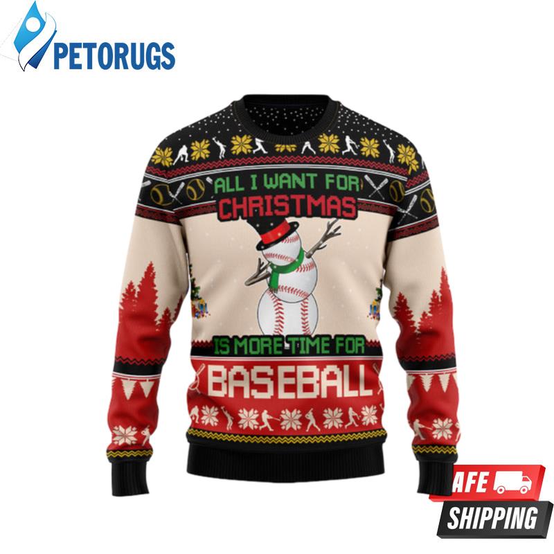 Christmas-Time-For-Baseball-Ugly-Christmas-Sweaters