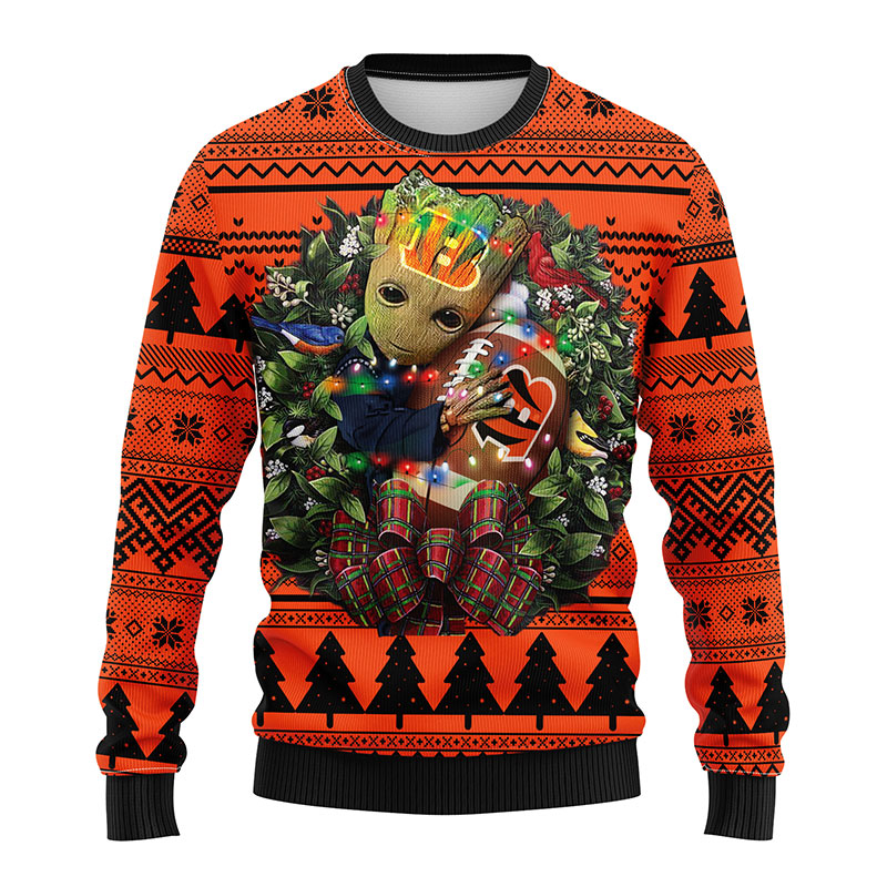Cincinnati-Bengals-Groot-Hug-American-Football-Christmas-Ugly-Sweater-Bengals-Ugly-Christmas-Sweater-1