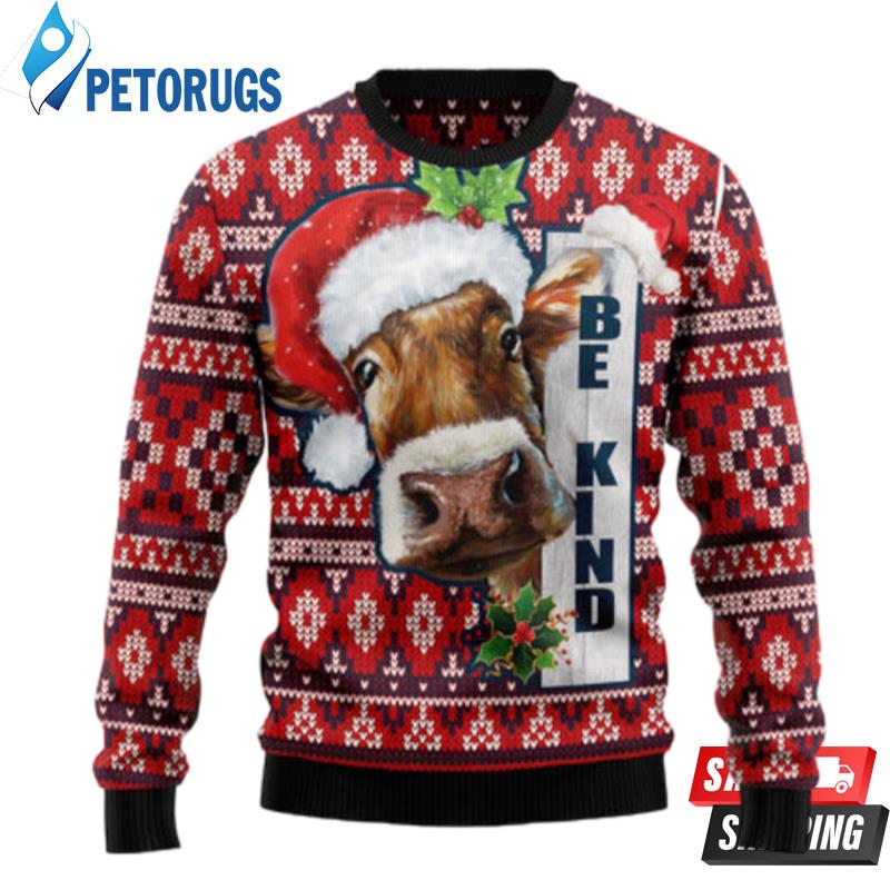 Cow-Be-Kind-Ugly-Christmas-Sweaters