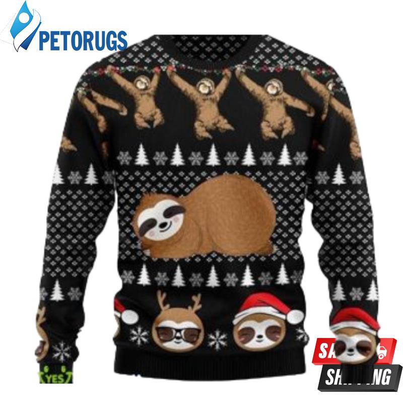 Crazy-Sloth-Gift-Idea-Ugly-Christmas-Sweaters