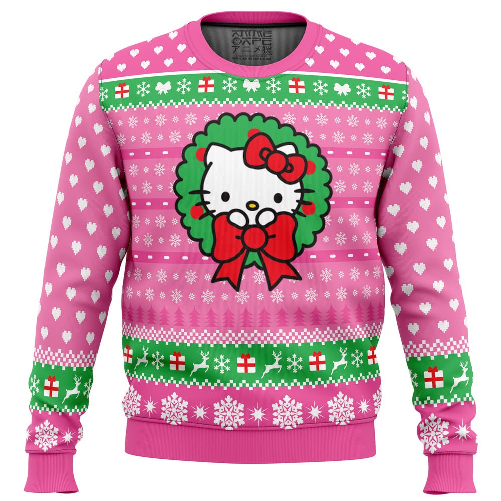 Cute-Xmas-Face-Hello-Kitty-Christmas-Sweater-1