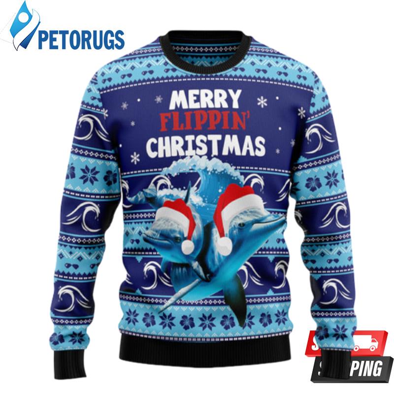 Dolphin-Flippin-Christmas-T0311-Ugly-Christmas-Sweaters