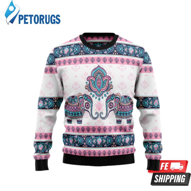 Elephant-Mandala-Ugly-Christmas-Sweaters