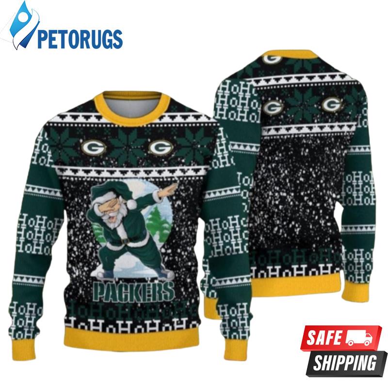 Green-Bay-Packers-Santa-Claus-Dab-Ugly-Christmas-Sweaters