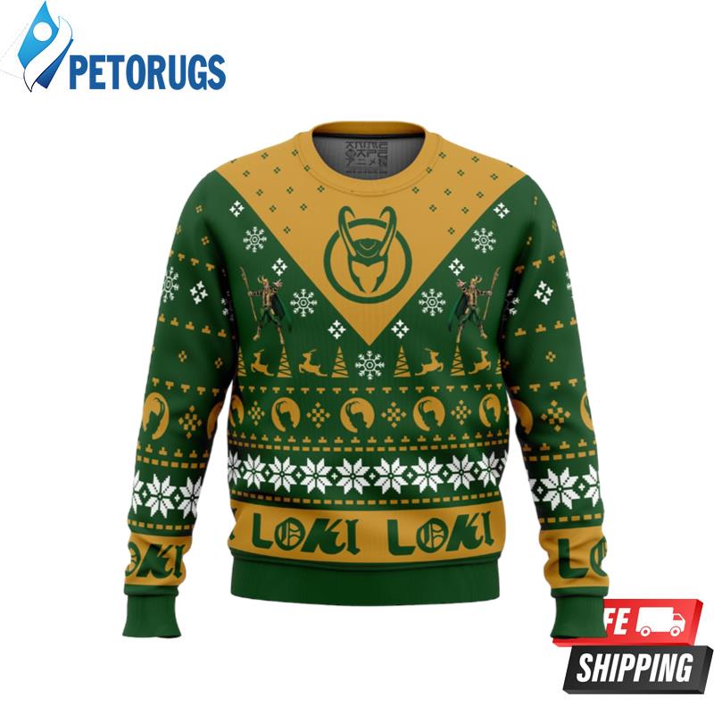 Let-Earth-Receive-Her-King-Loki-Marvel-Ugly-Christmas-Sweaters