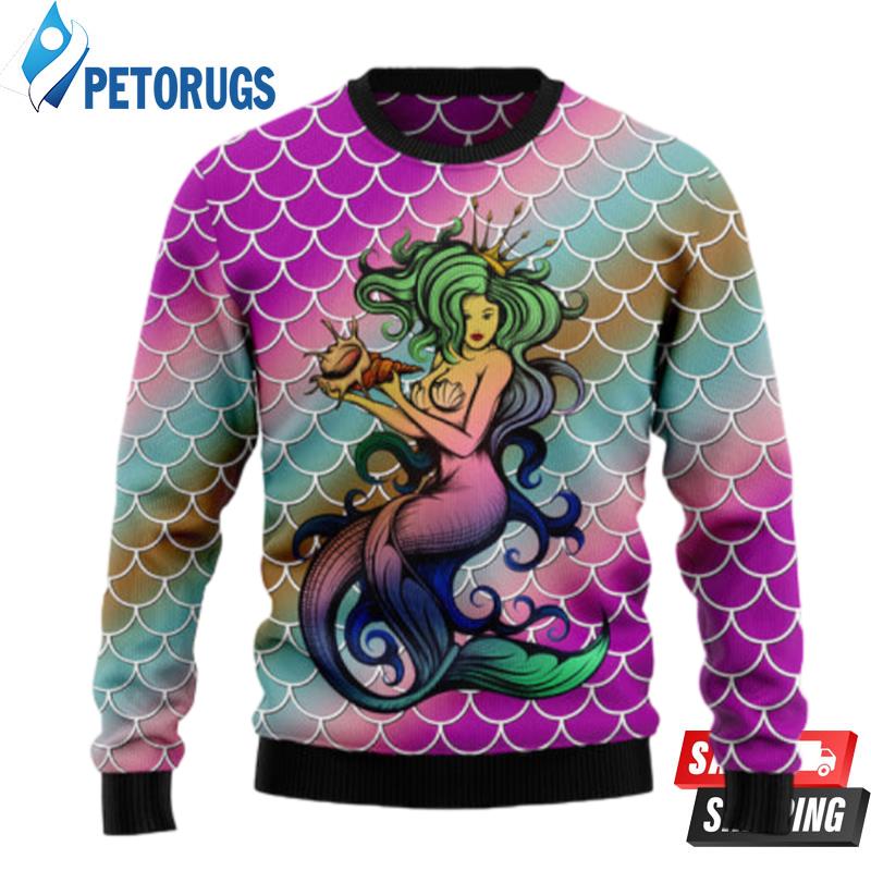 Mermaid-Light-Ugly-Christmas-Sweaters-1