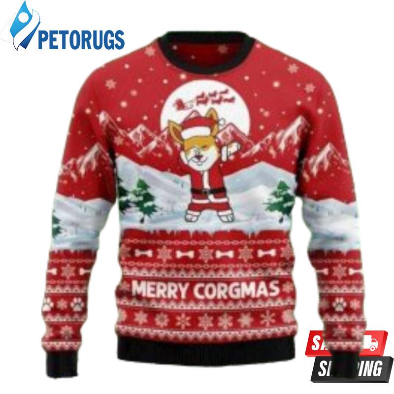 Merry-Christmas-Corgi-Santa-Merry-Corgmas-Red-Brown-Ugly-Christmas-Sweaters
