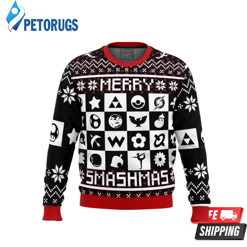 Merry-Smashmas-Super-Smash-Bros-Ugly-Christmas-Sweaters