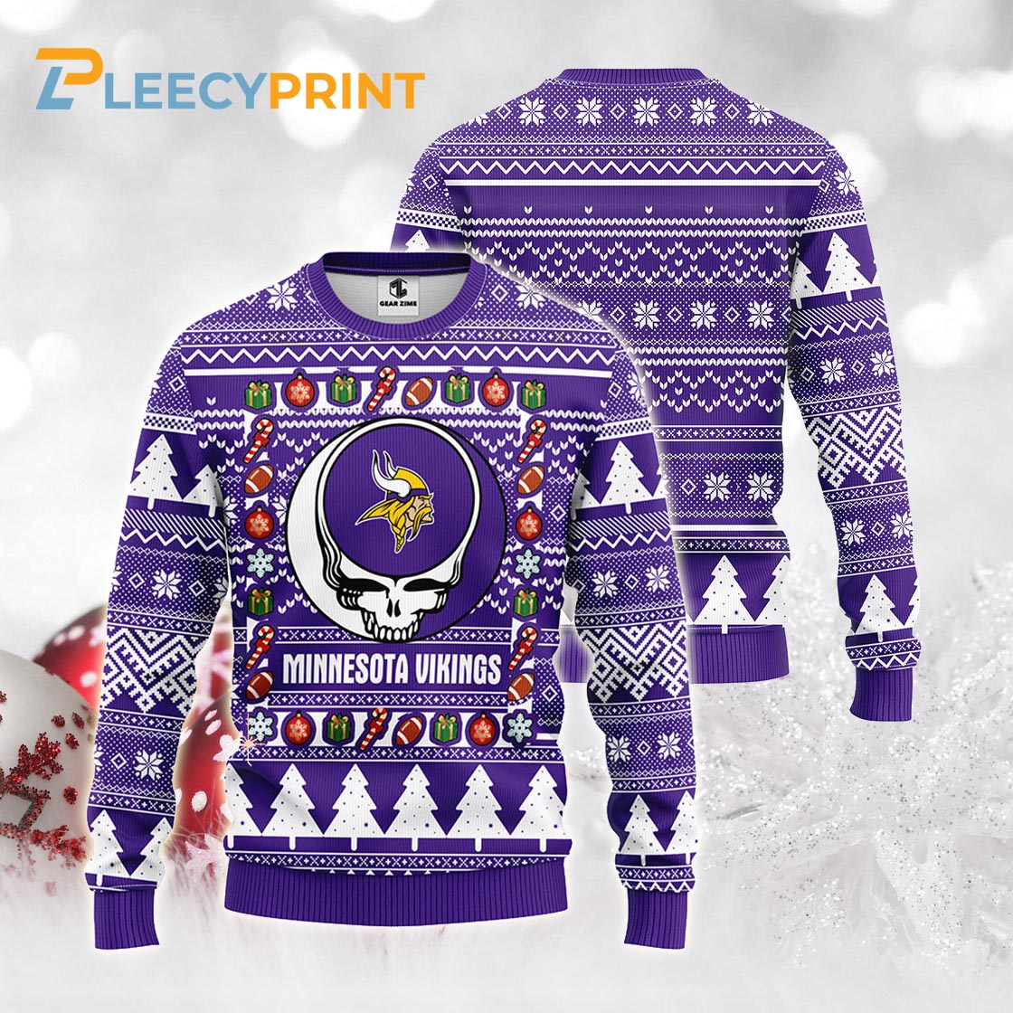 Minnesota-Vikings-Grateful-Dead-NFL-Ugly-Fleece-Sweater-1